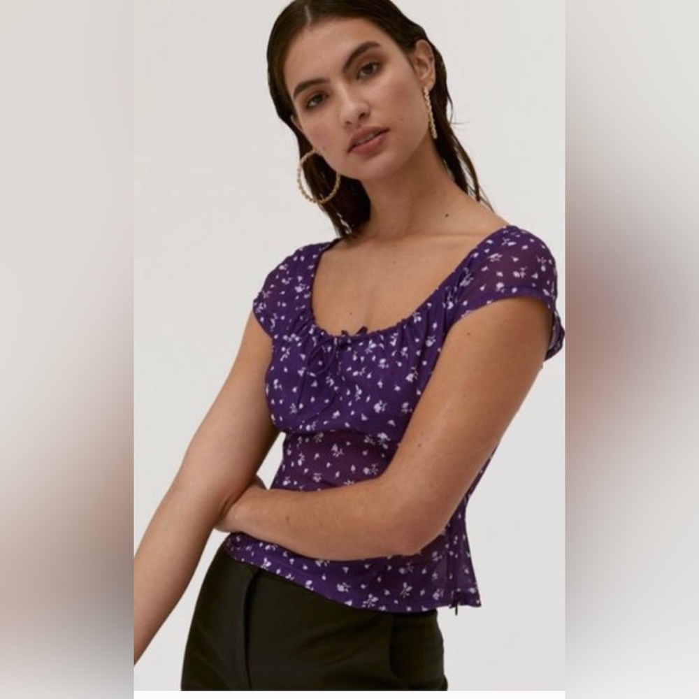 SALE: Musier Paris purple mesh blouse (will consign if doesn’t sell)